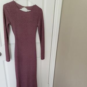 Windsor Formal Mauve dress with gold sparkles
